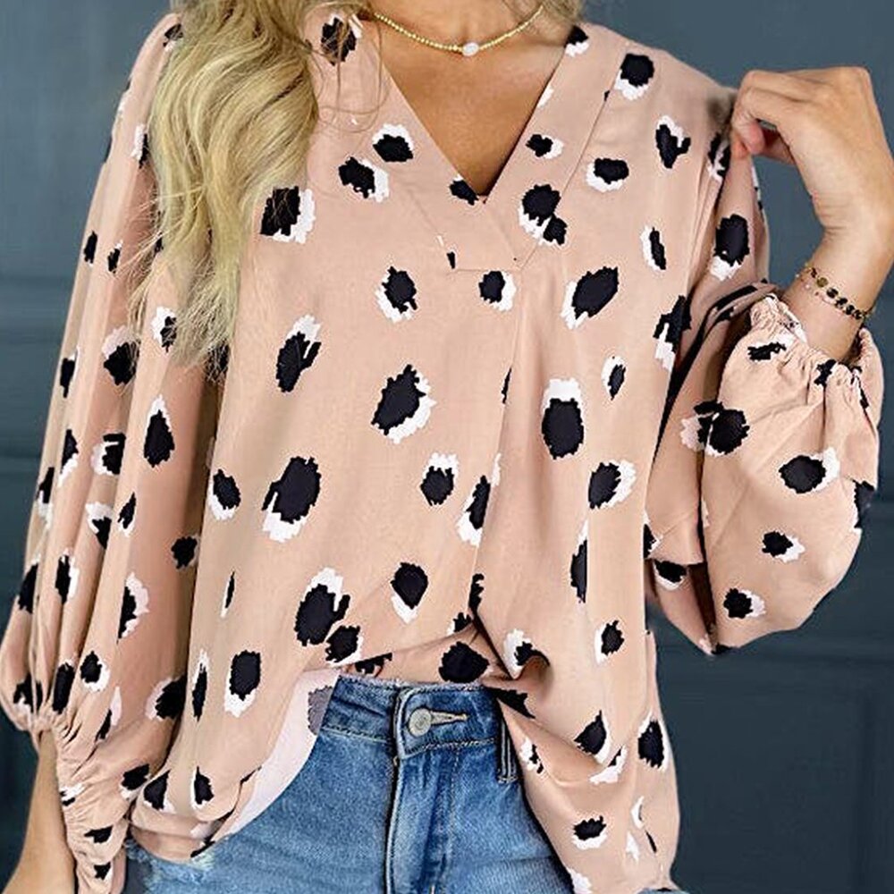 3 Pack Stylish Classic Spotted Leopard Blouse
